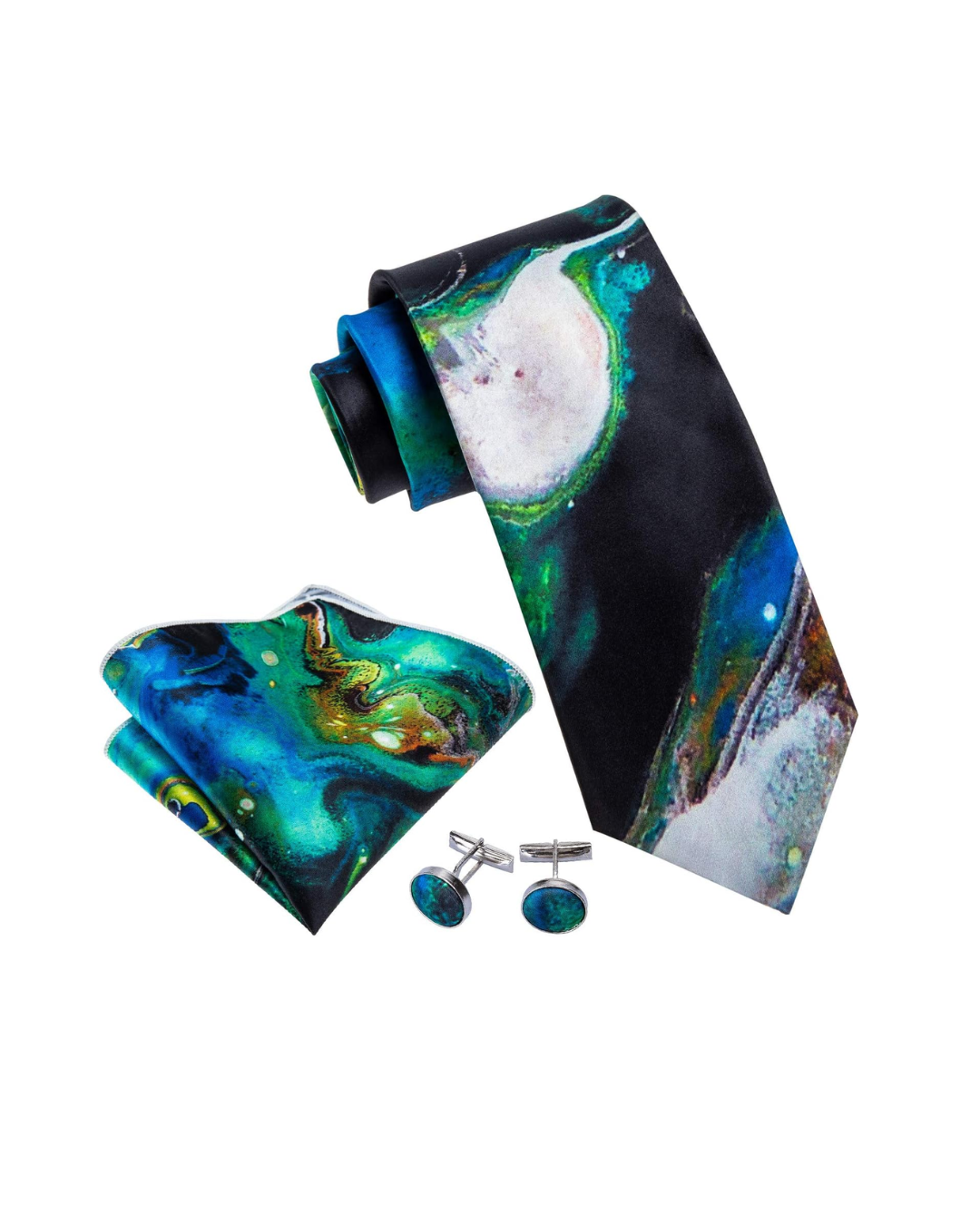 Silk Tie & Accessories Set - Tate Whalun