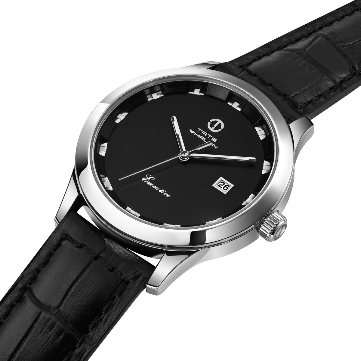 Executive Mass Ave - Black Leather Strap - Tate Whalun
