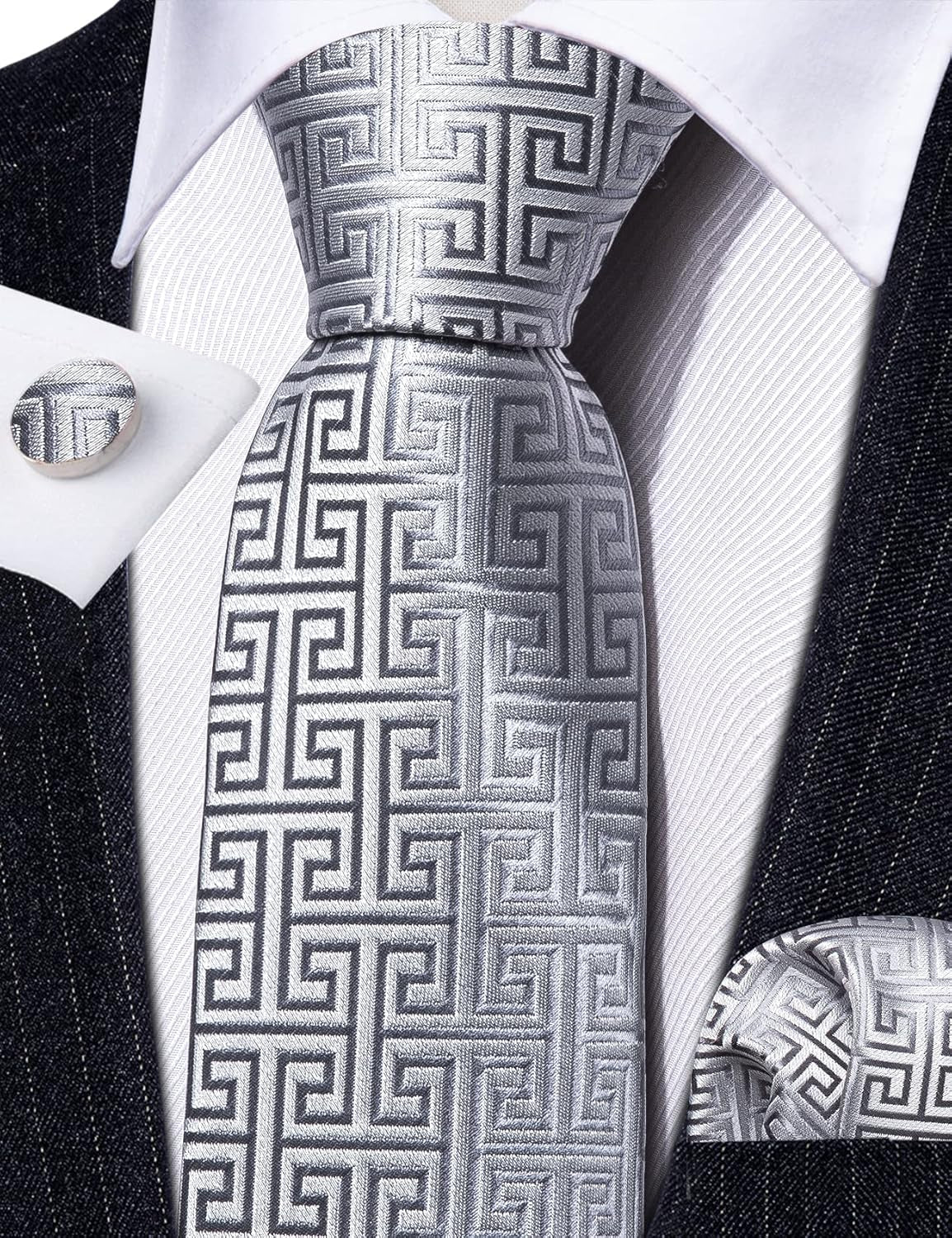 Silk Tie & Accessories Set