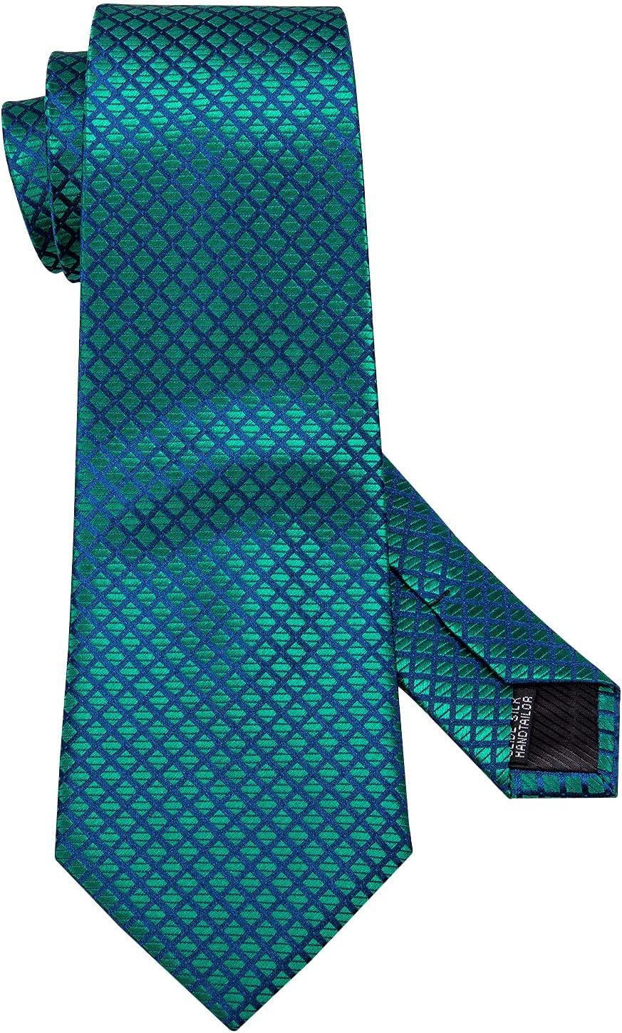 Classic Mens Ties Silk Necktie Pocket Square Cufflinks Set Woven Designer Wedding Business