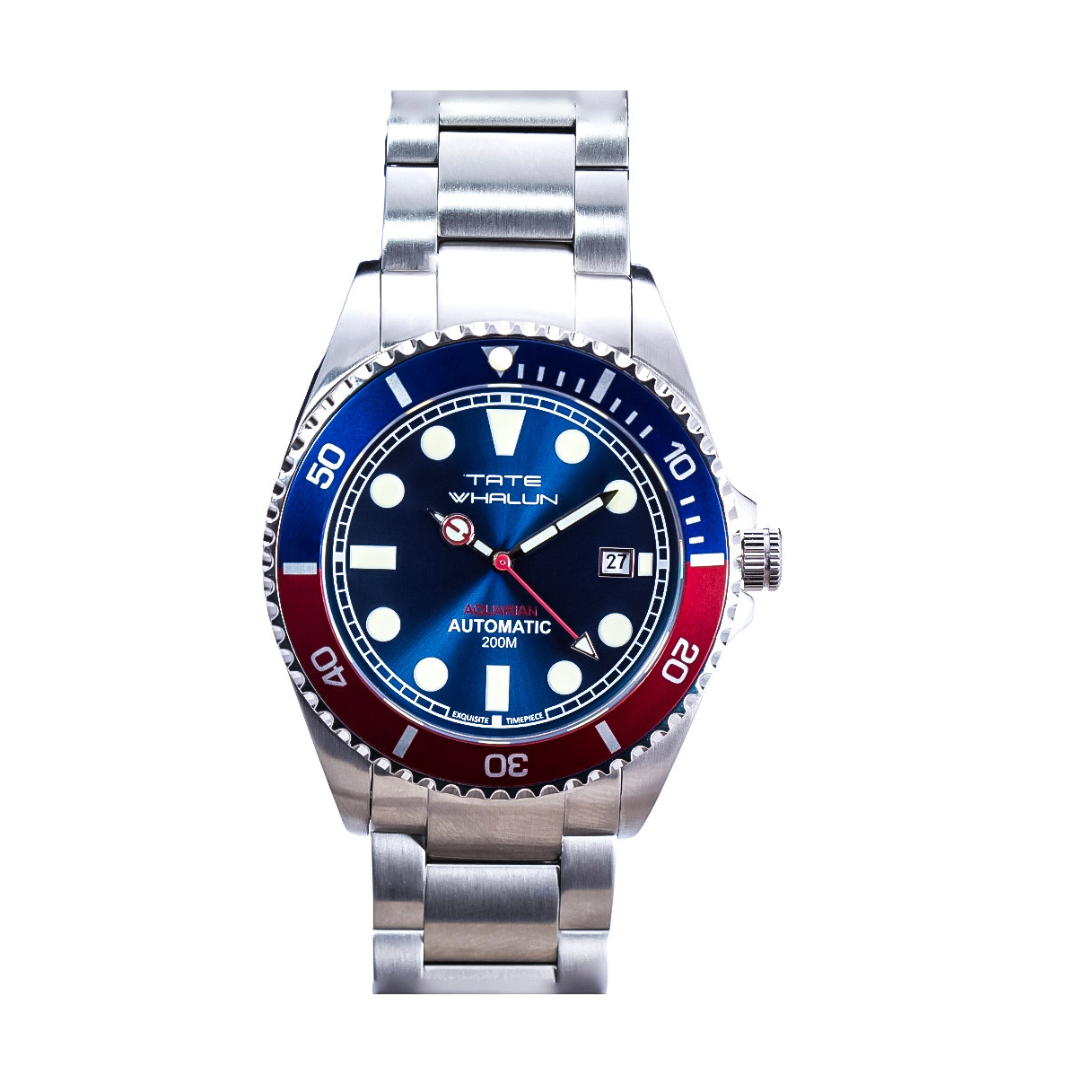 Aquarian Automatic Blue Dial with Pepsi Bezel - Tate Whalun