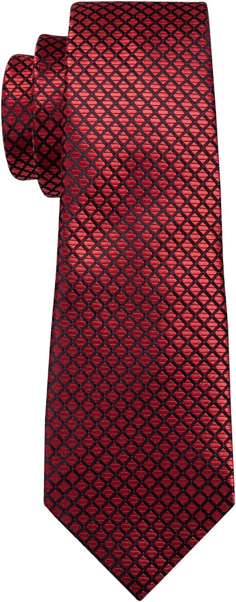 Classic Mens Ties Silk Necktie Pocket Square Cufflinks Set Woven Designer Wedding Business