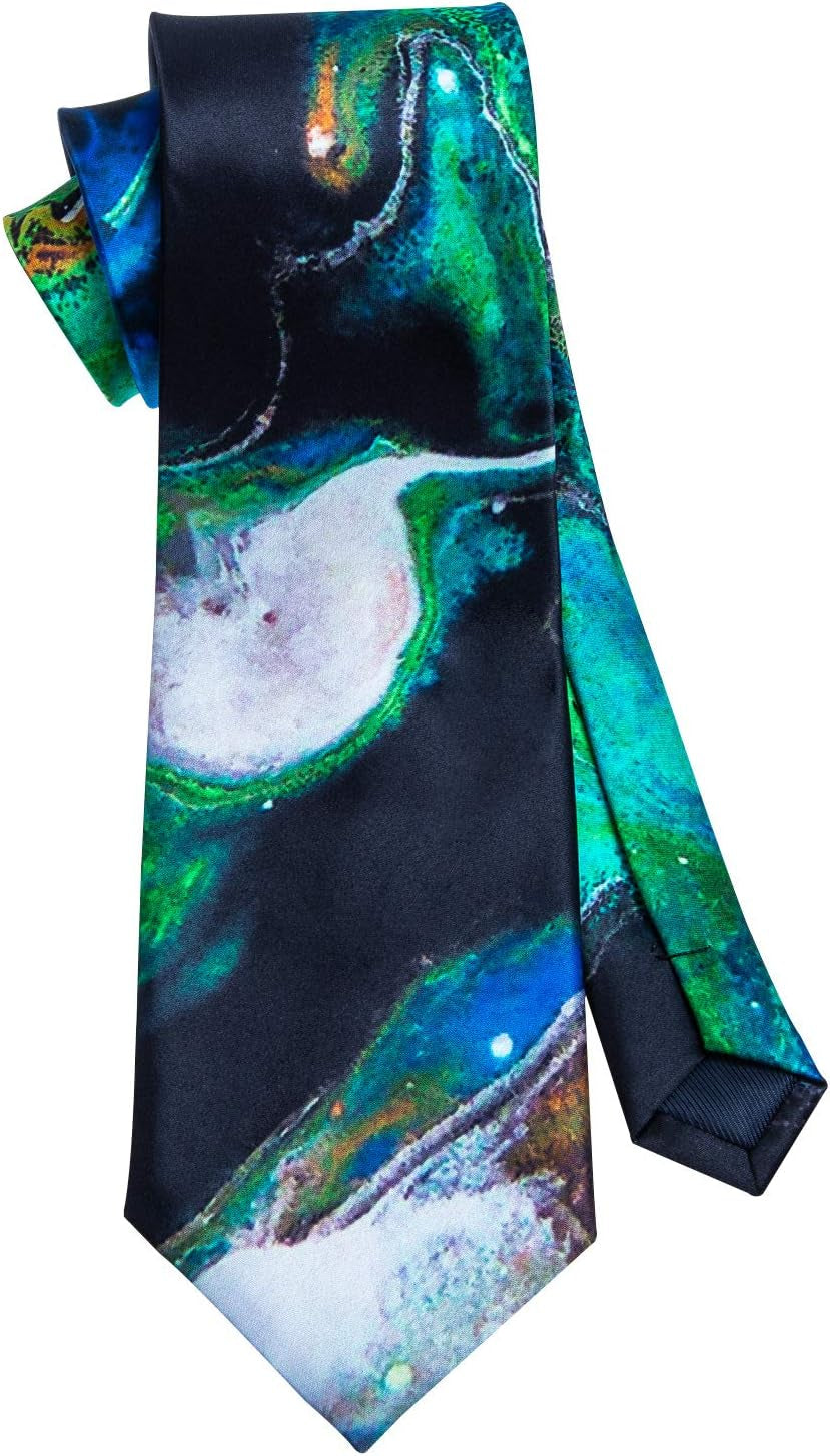 Classic Mens Ties Silk Necktie Pocket Square Cufflinks Set Woven Designer Wedding Business