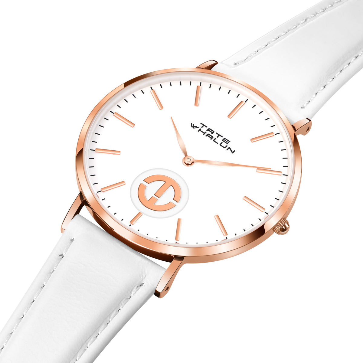 Berkshire Rose | White Leather Strap - Tate Whalun