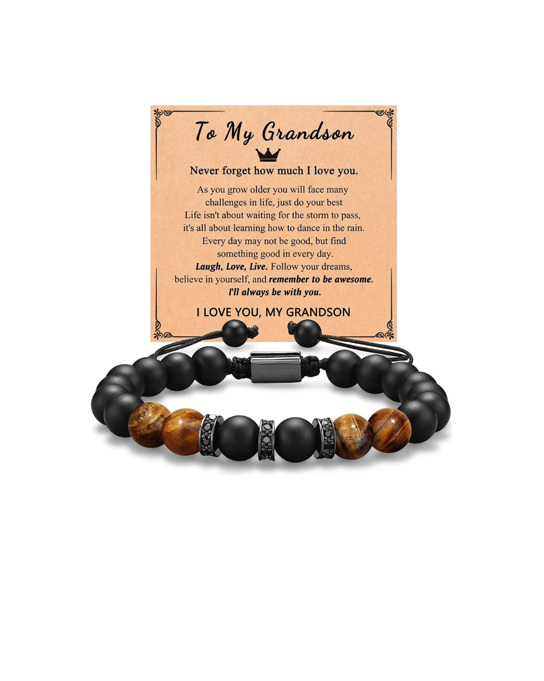 Mens To My Grandson  Bracelet Gift