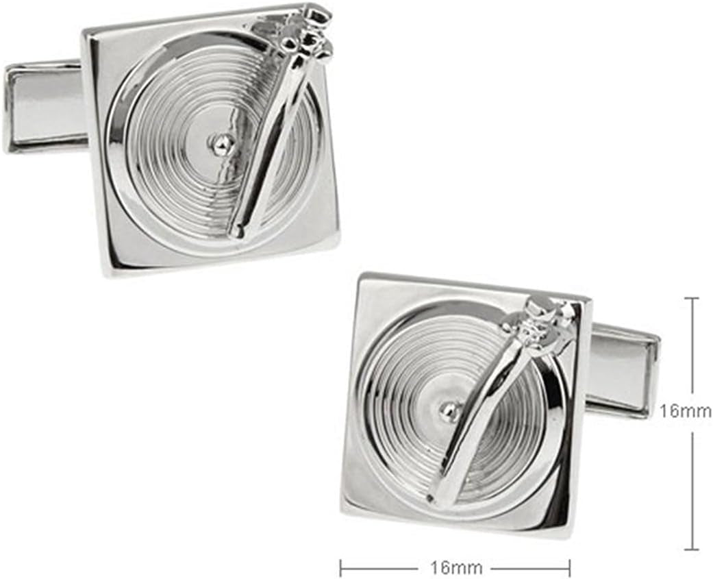 Stylish Vinyl Record Player Cufflinks for Music Lovers