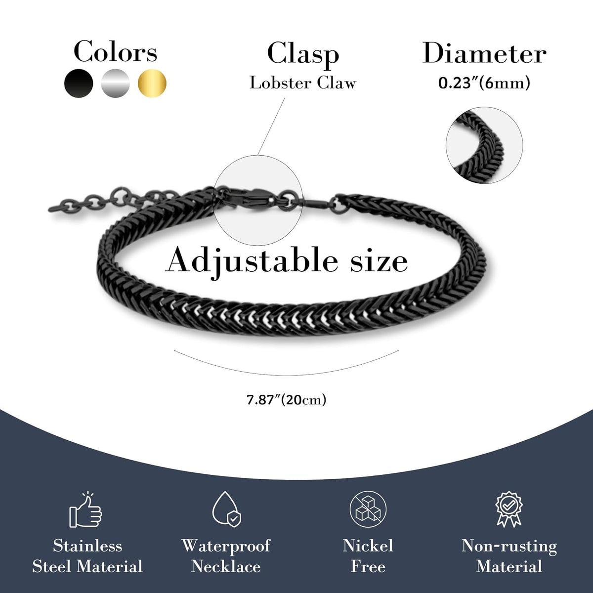 Adjustable GLS Chain Bracelet