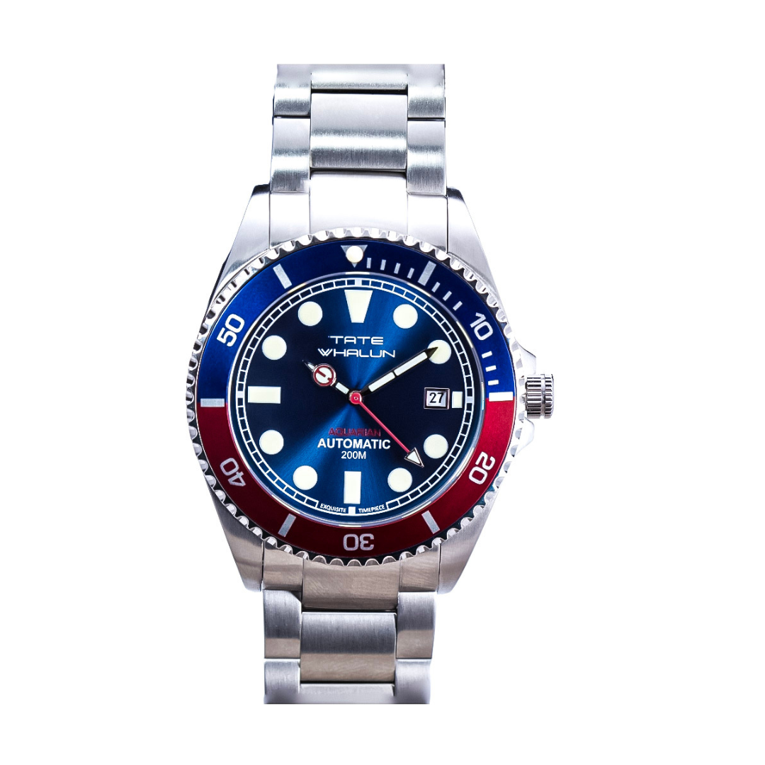 Aquarian Automatic Blue Dial with Pepsi Bezel