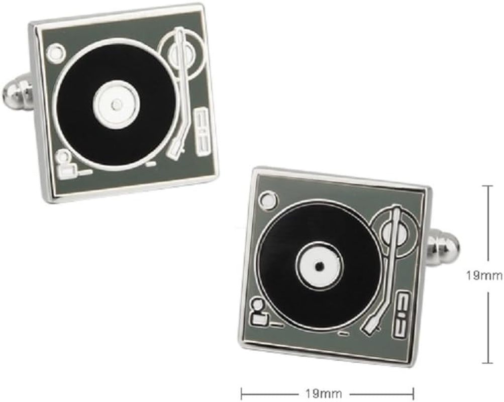 DJ Turntable Record Player Cufflinks