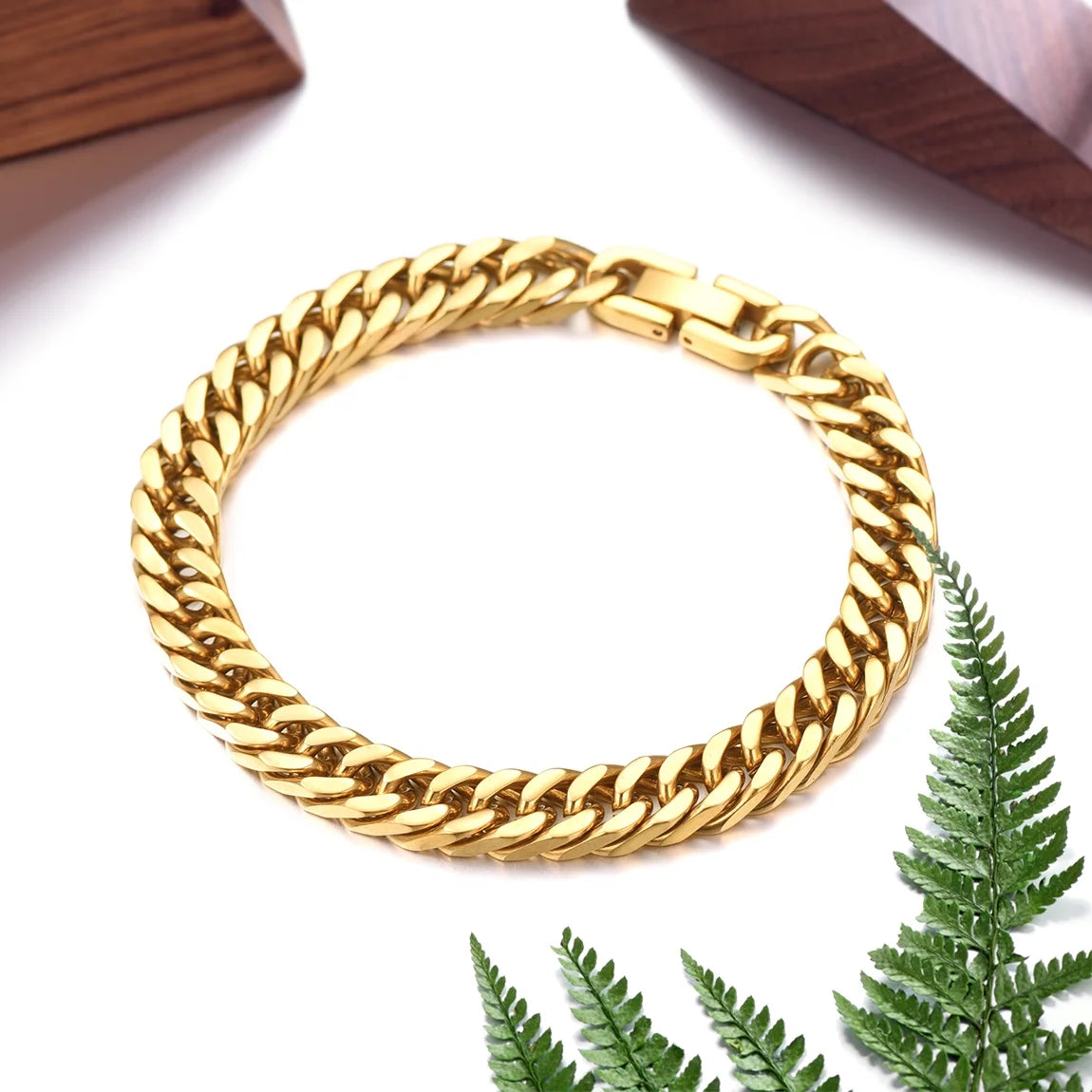 Gold Cuban Link Bracelet 8mm