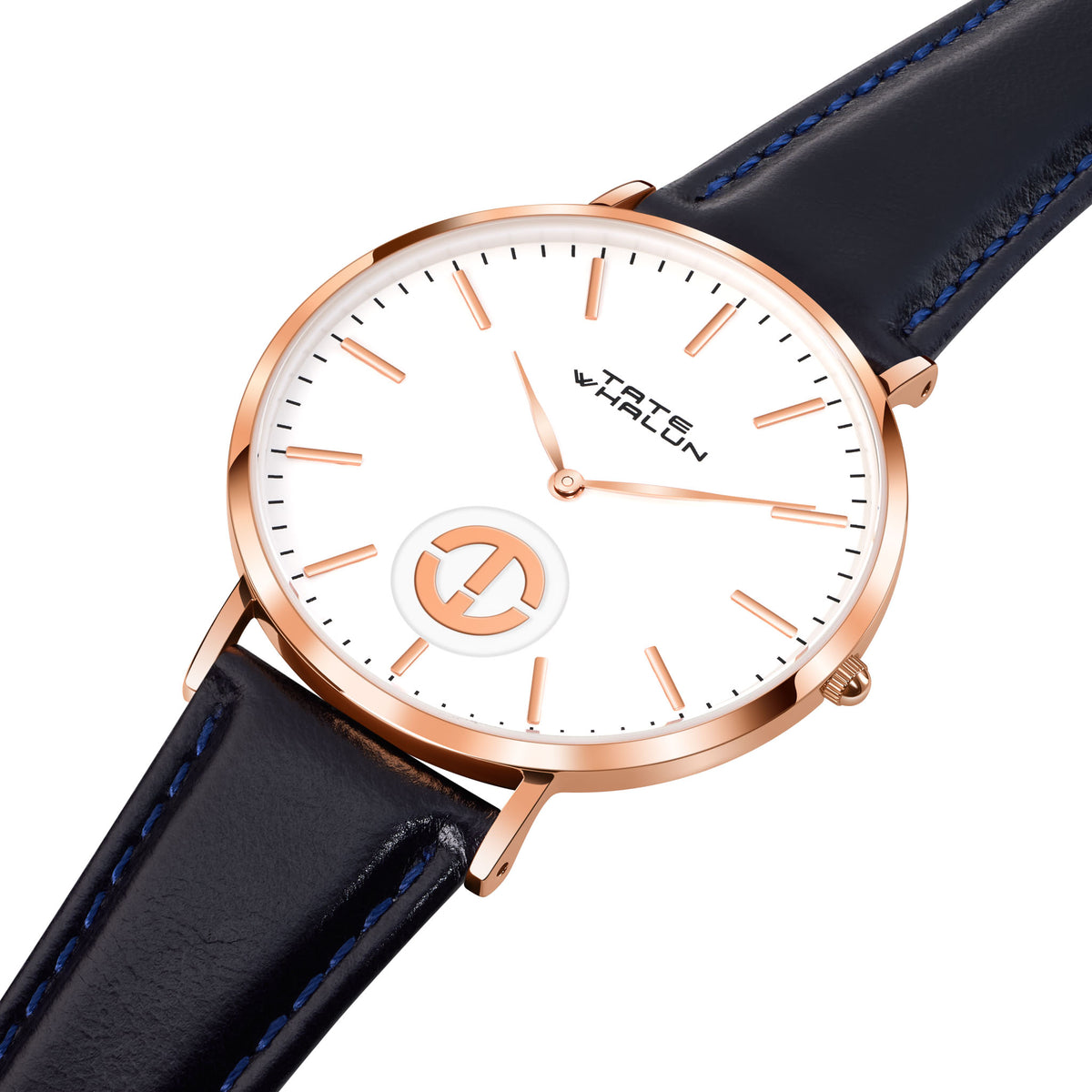 Berkshire Rose | Midnight Blue Leather Strap - Tate Whalun