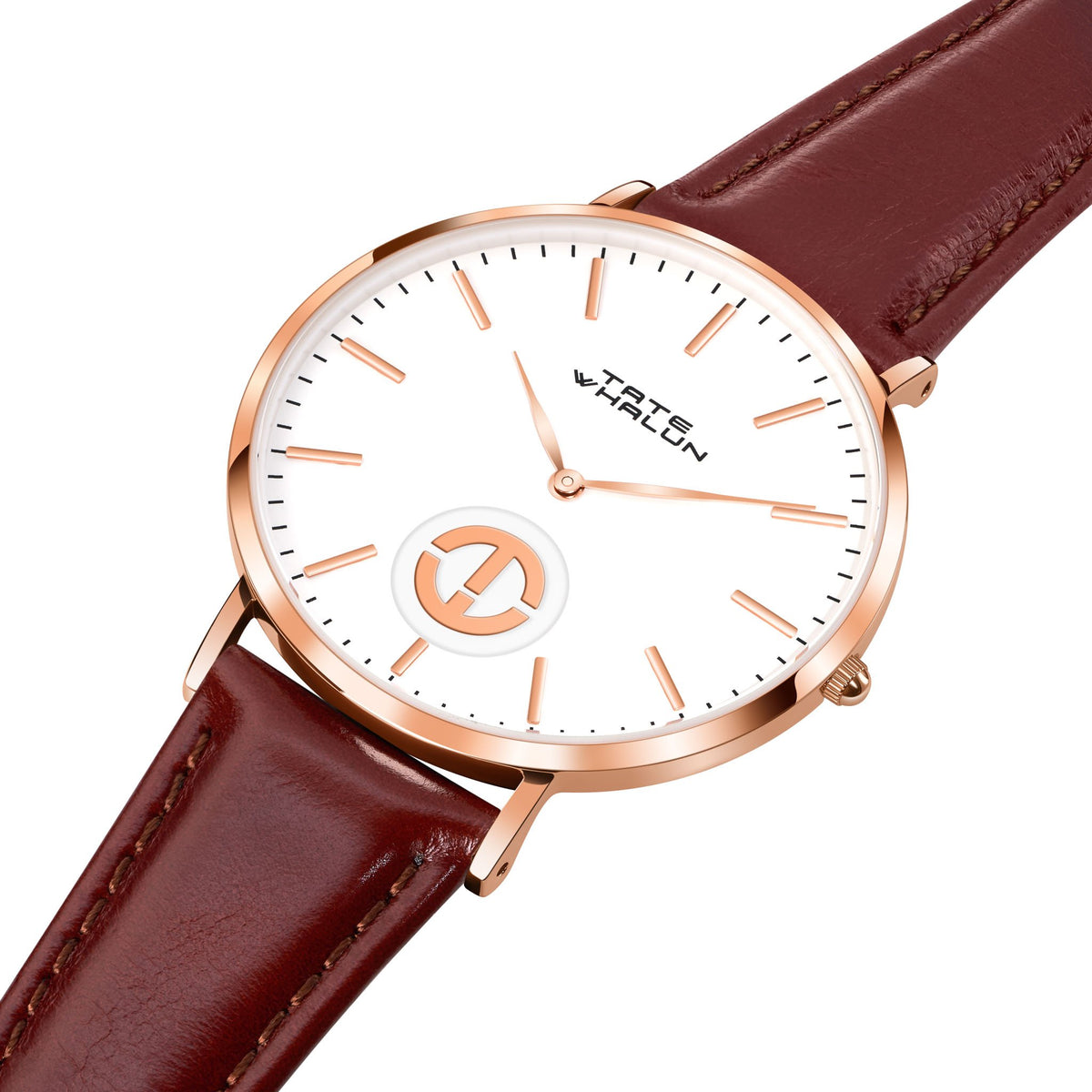 Berkshire Rose | Chestnut Leather Strap - Tate Whalun