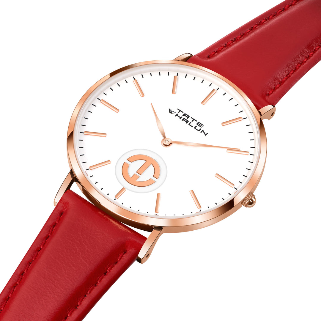 Berkshire Rose | Red Leather Strap - Tate Whalun