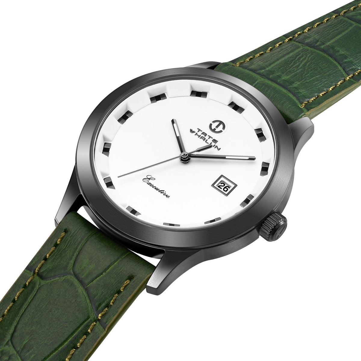 Hilmar | Olive Green Leather Strap - Tate Whalun