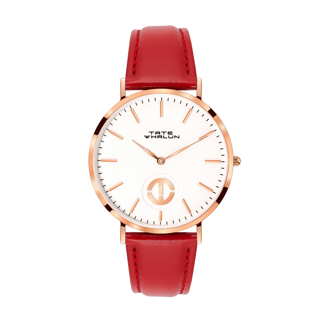 Berkshire Rose | Red Leather Strap - Tate Whalun