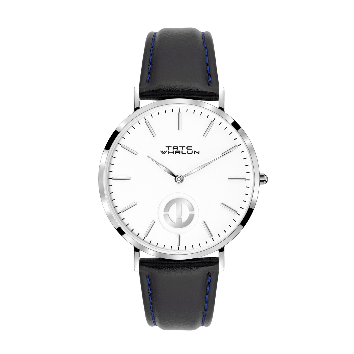 Berkshire Silver | Midnight Blue Leather Strap - Tate Whalun