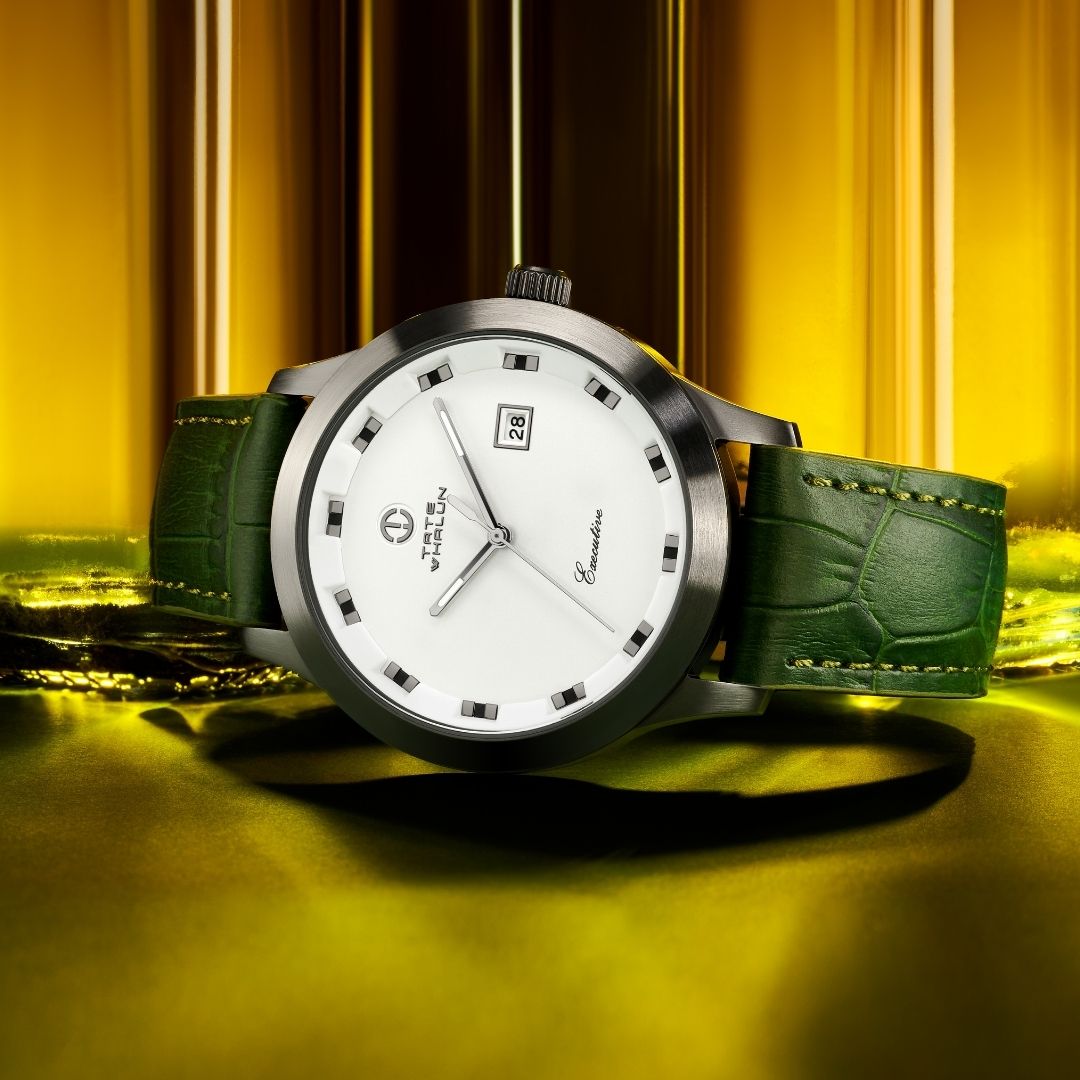 Hilmar | Olive Green Leather Strap - Tate Whalun