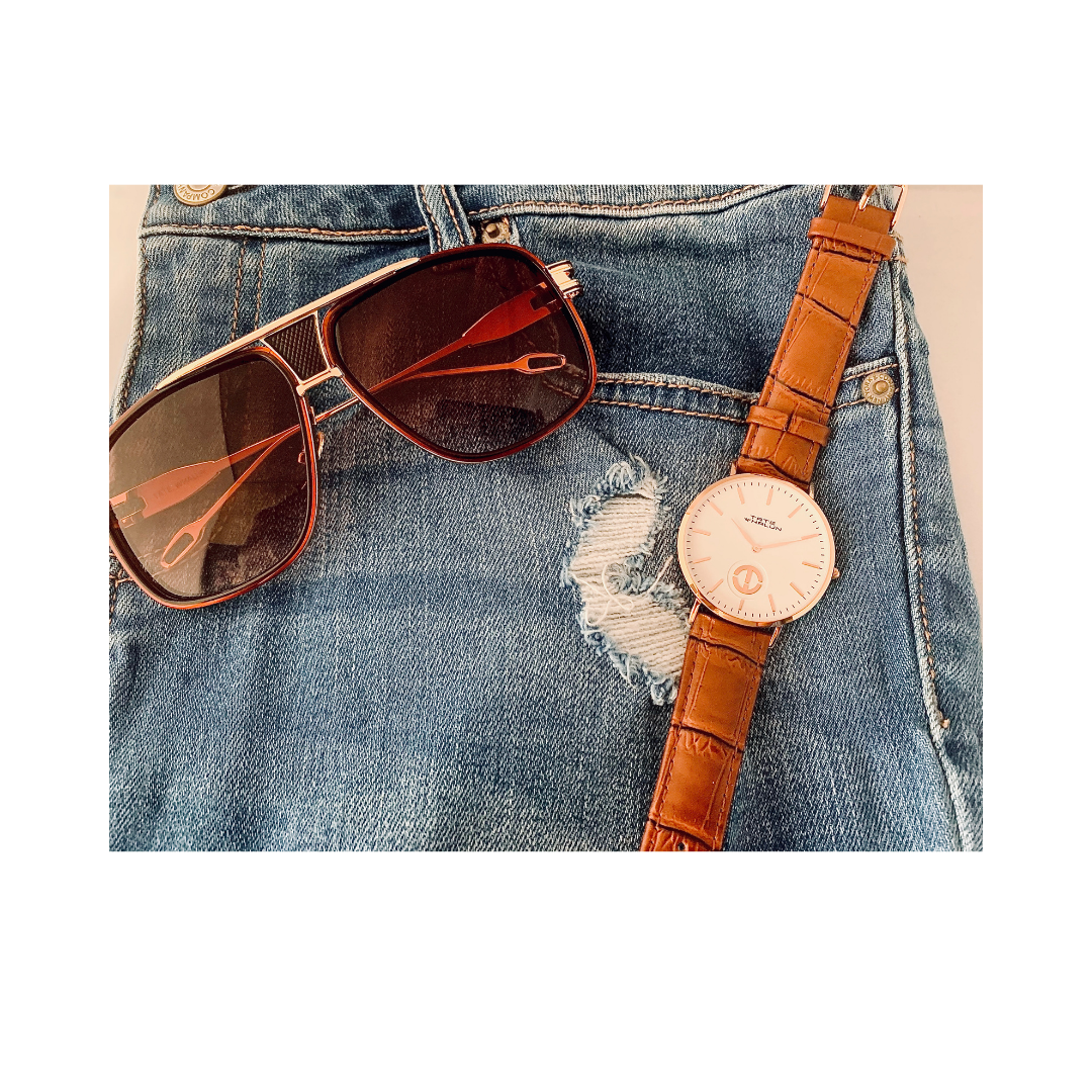 Berkshire Rose | Brown Faux Leather Strap - Tate Whalun