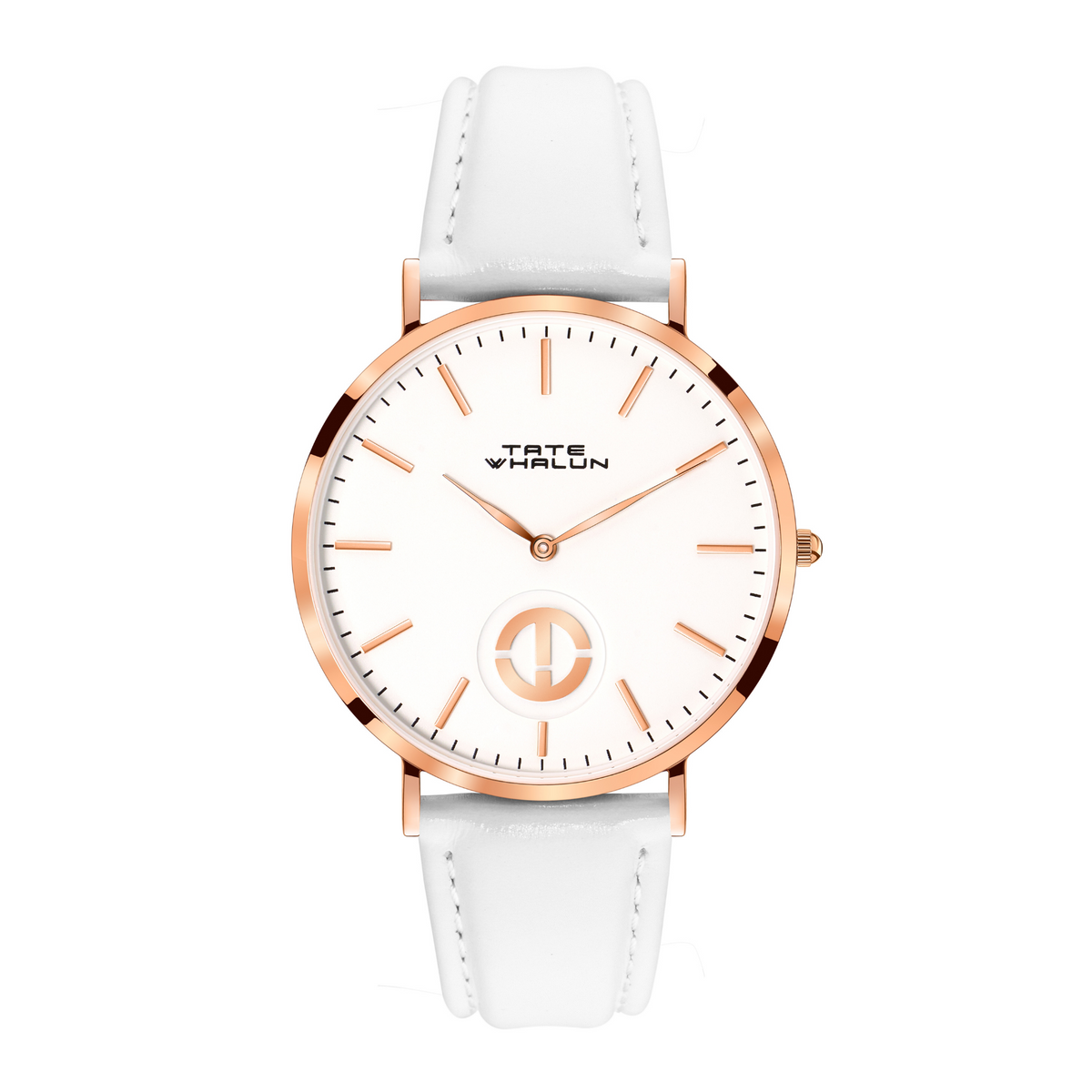 Berkshire Rose | White Leather Strap - Tate Whalun