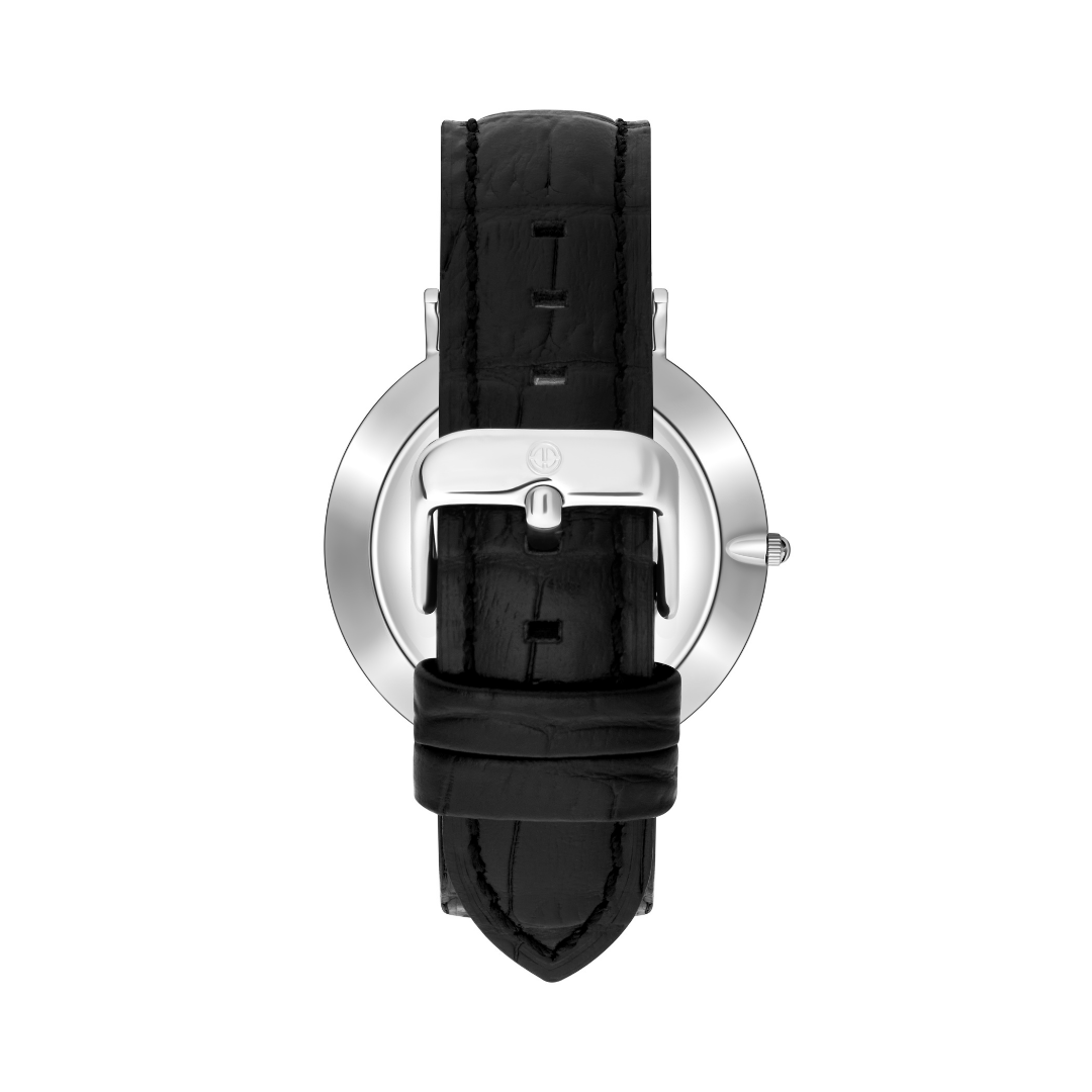 Berkshire Silver | Black Croc Strap - Tate Whalun