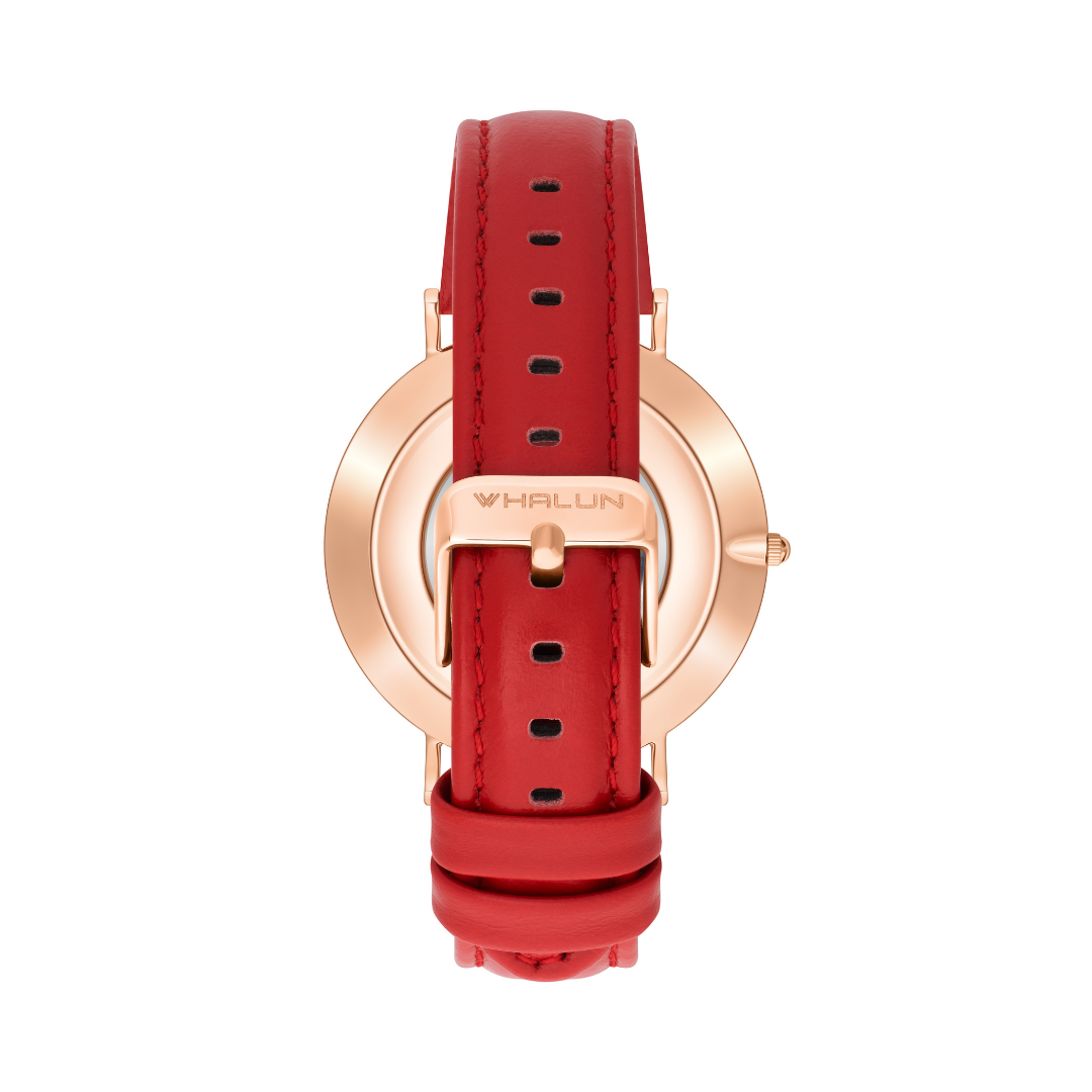 Berkshire Rose | Red Leather Strap - Tate Whalun